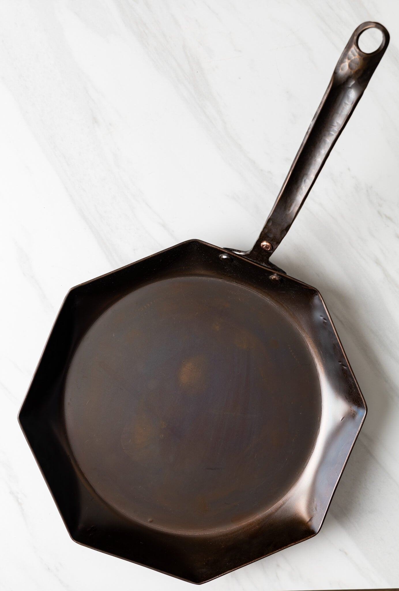 12" Octagon Carbon Steel Skillet (Hand Forged!)