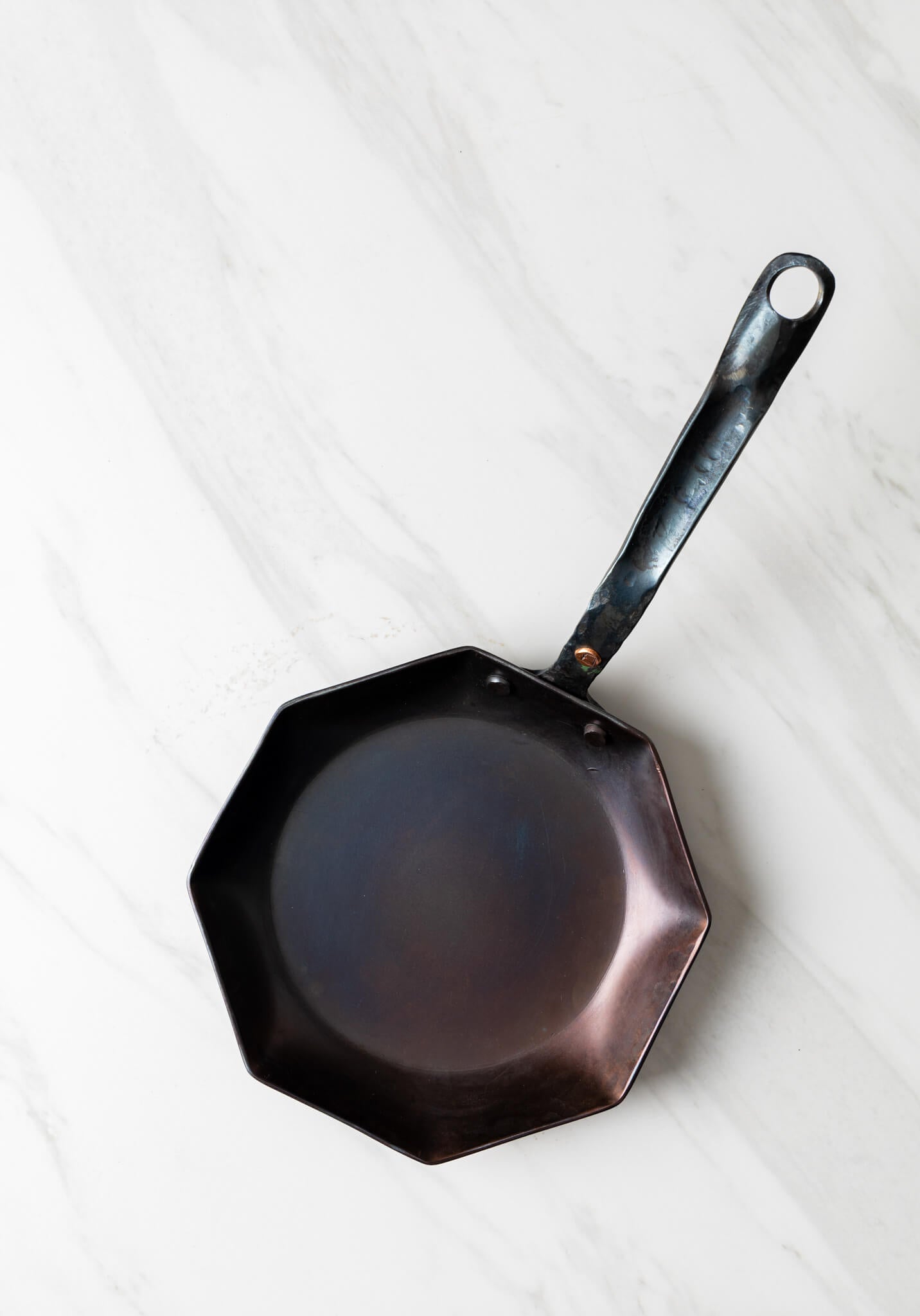 8" Octagon Carbon Steel Skillet (Hand Forged!)