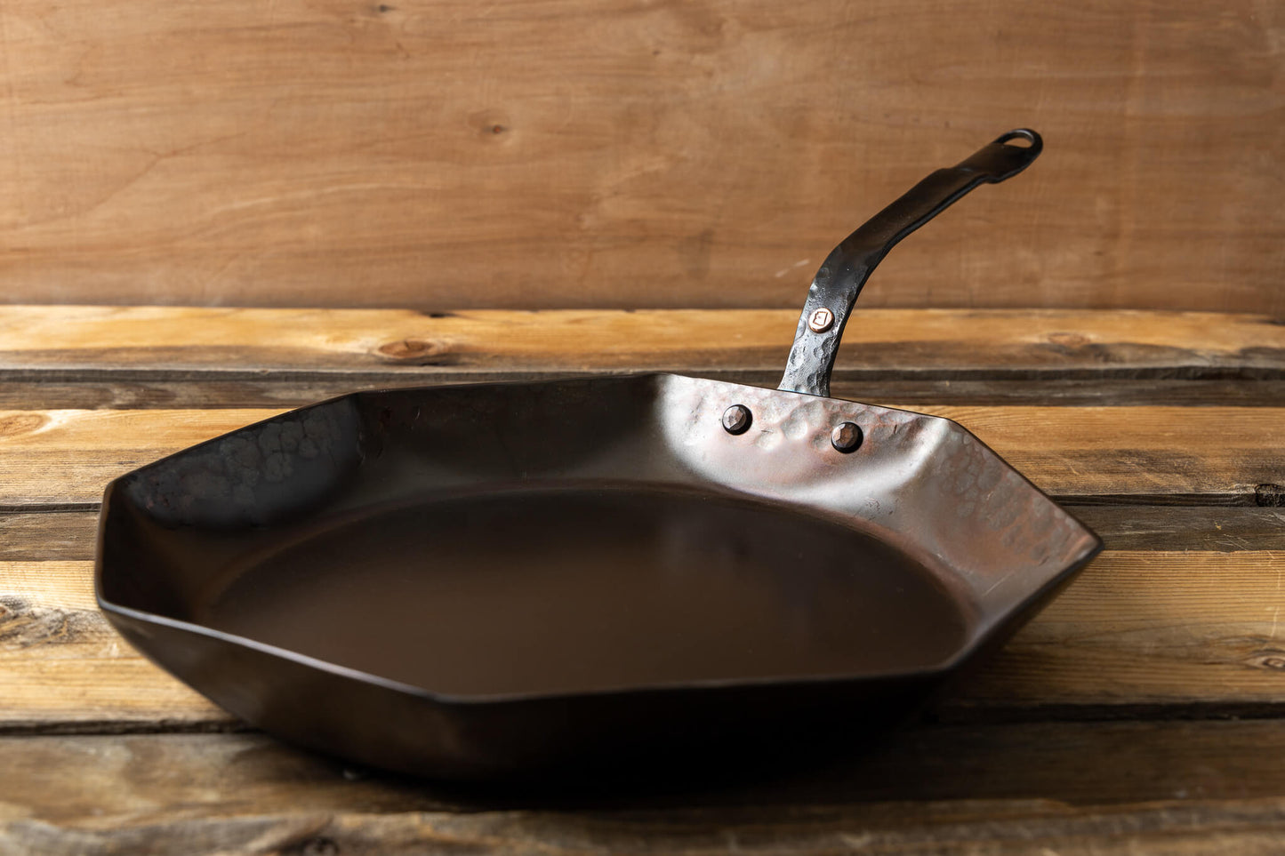 12" Octagon Carbon Steel Skillet (Hand Forged!)