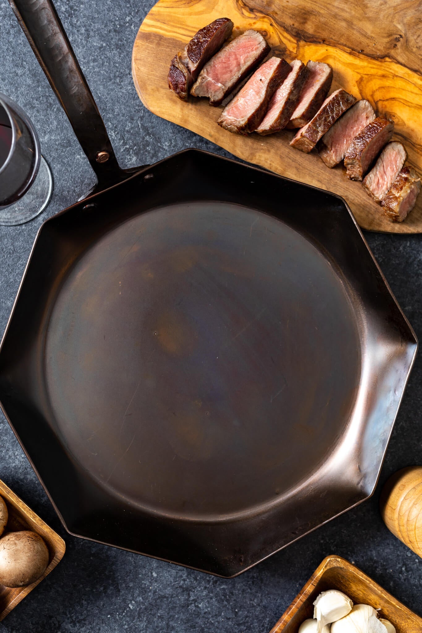 12" Octagon Carbon Steel Skillet (Hand Forged!)