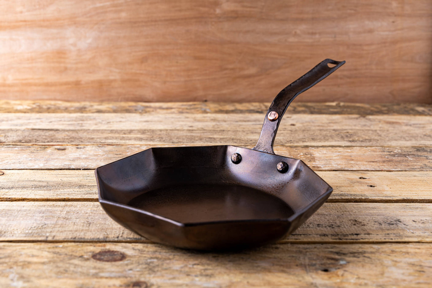 8" Octagon Carbon Steel Skillet (Hand Forged!)