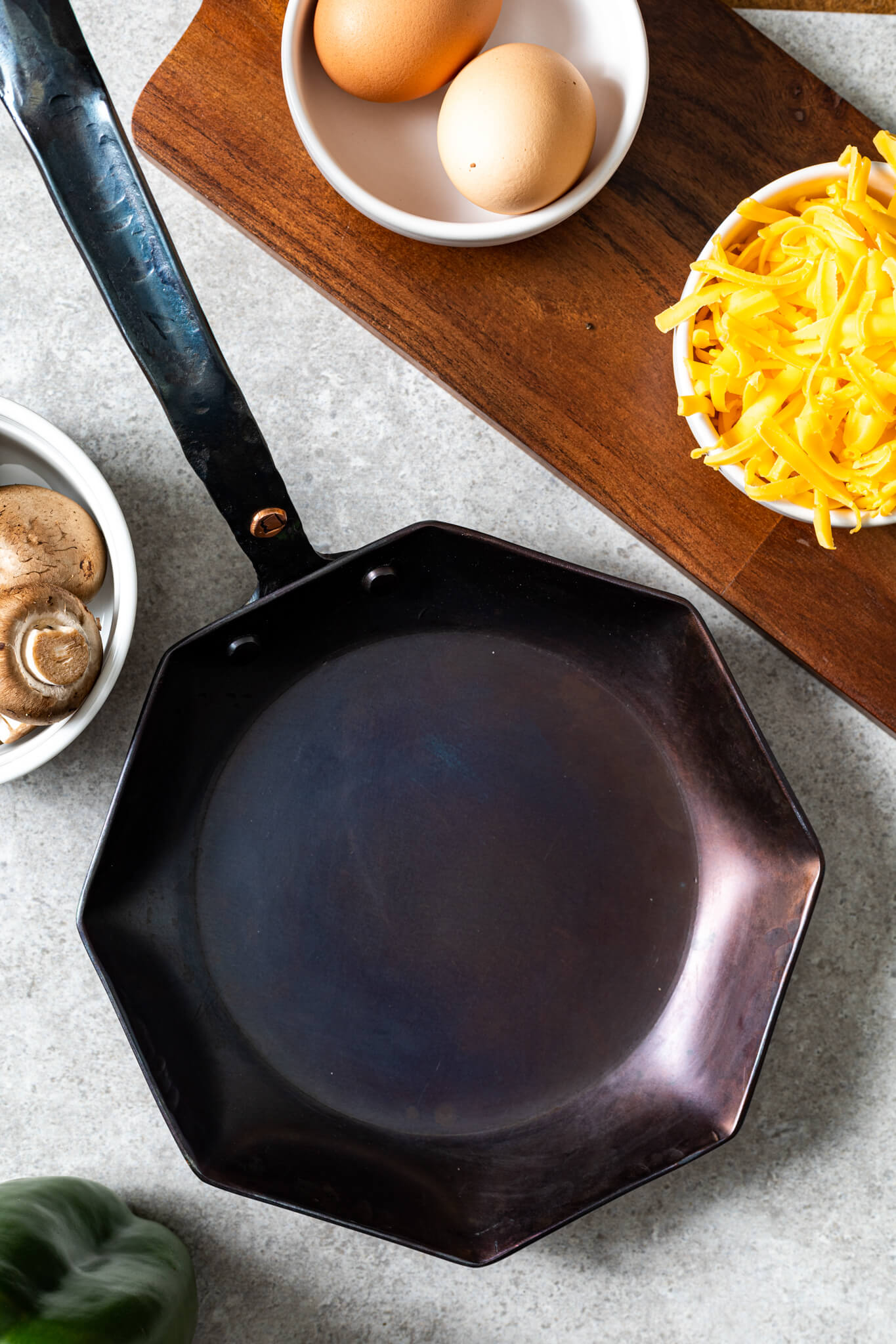 8" Octagon Carbon Steel Skillet (Hand Forged!)