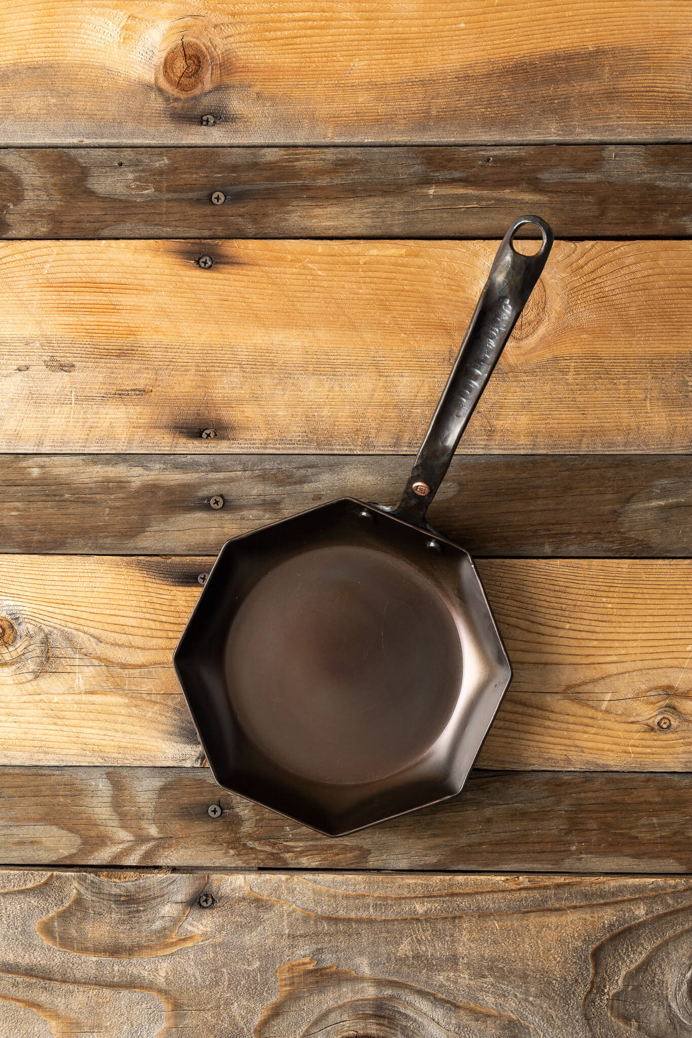 8" Octagon Carbon Steel Skillet (Hand Forged!)
