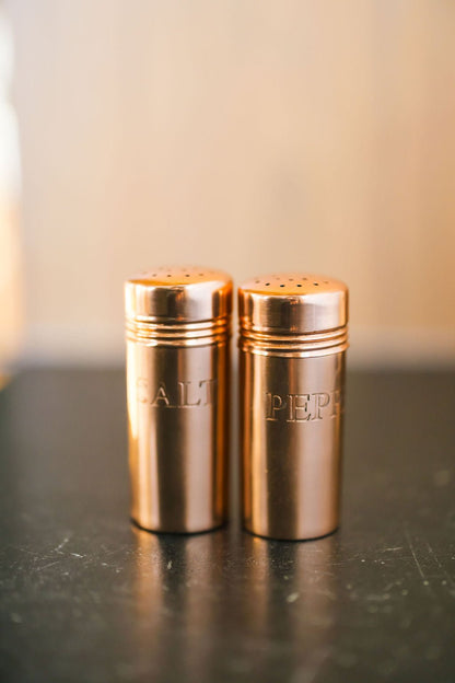 Copper Salt & Pepper Shakers