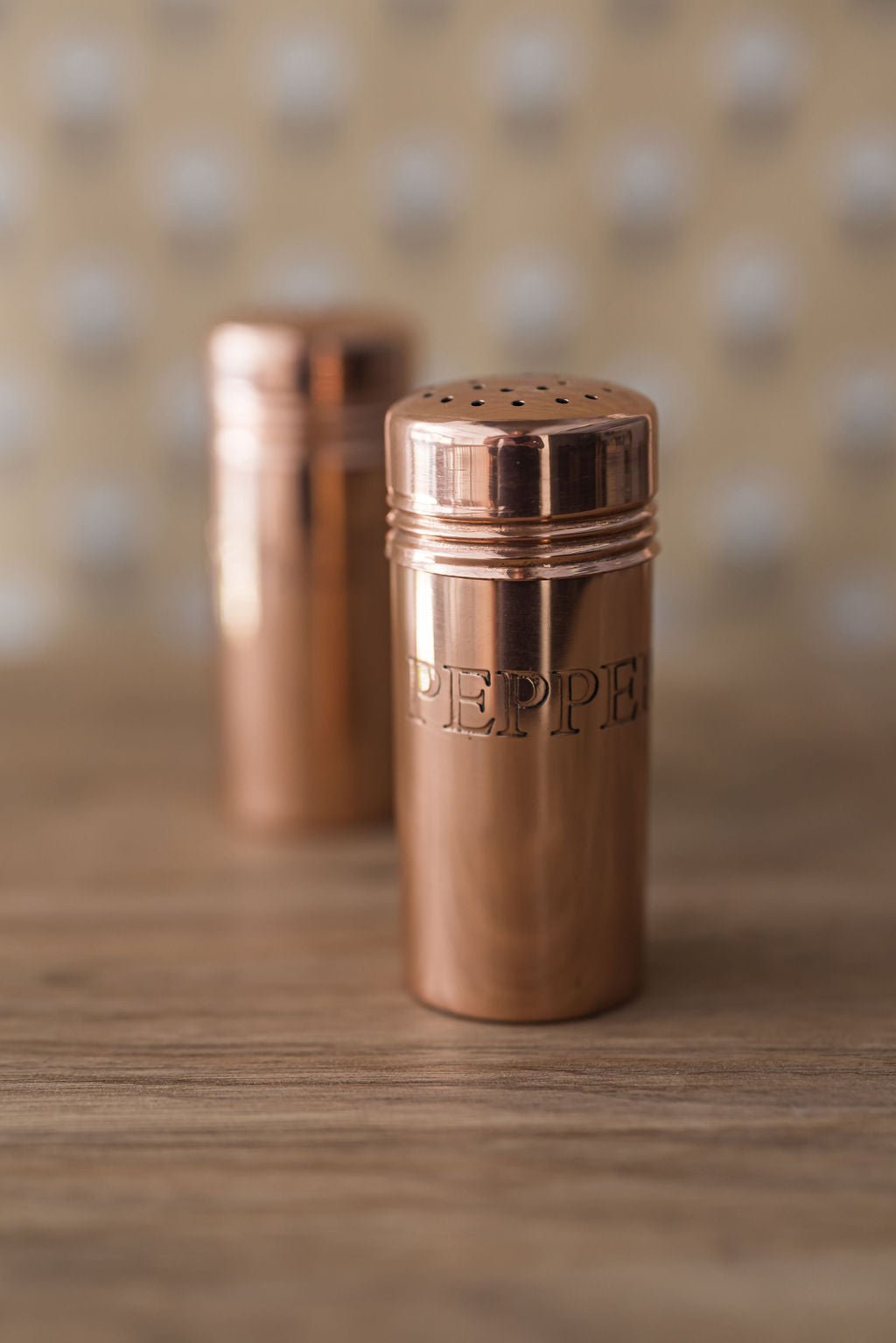 Copper Salt & Pepper Shakers