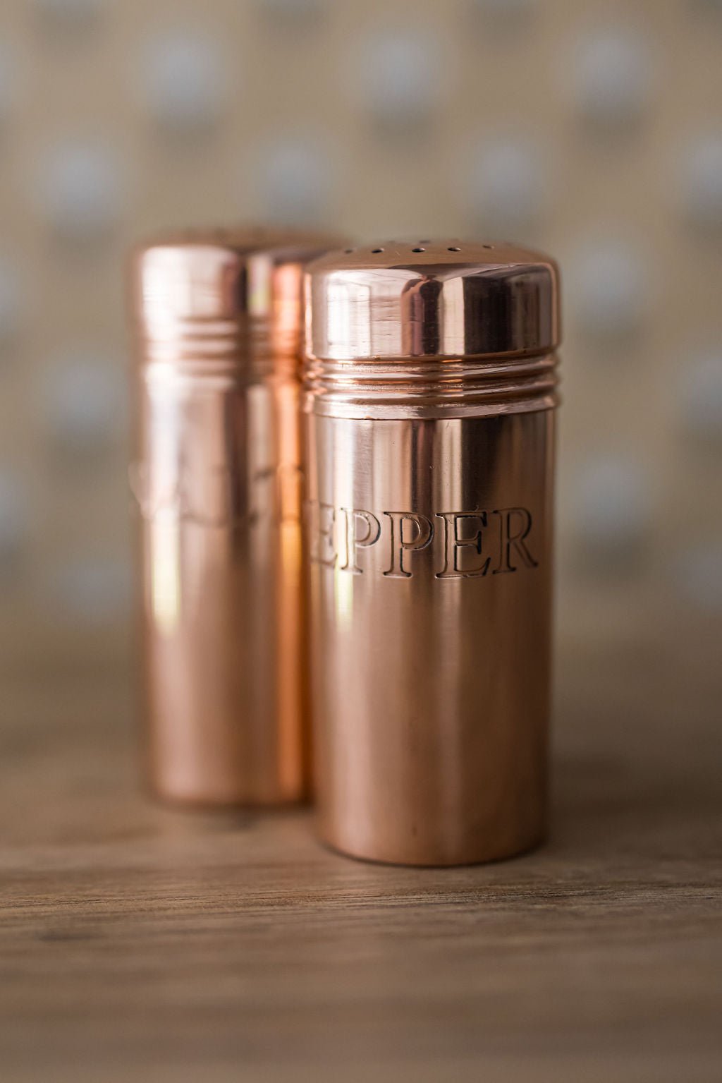 Copper Salt & Pepper Shakers