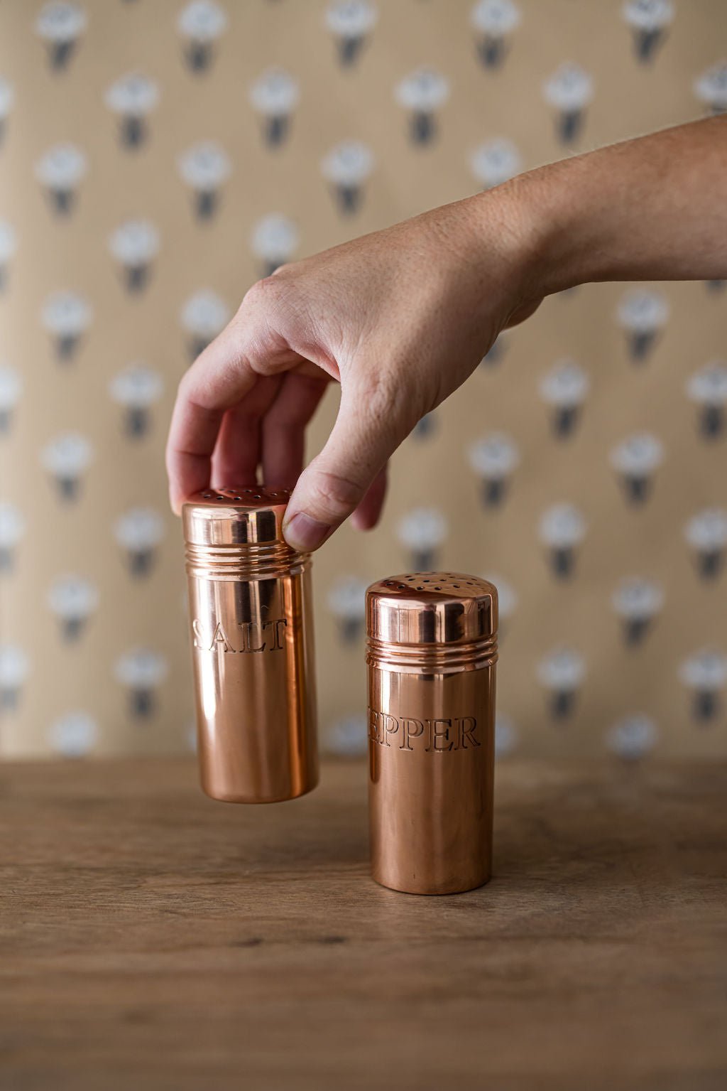 Copper Salt & Pepper Shakers