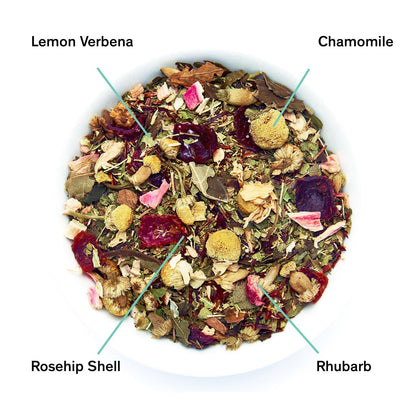 Days of Heaven: Rhubarb Verbena Chamomile Tea (Caffeine Free)