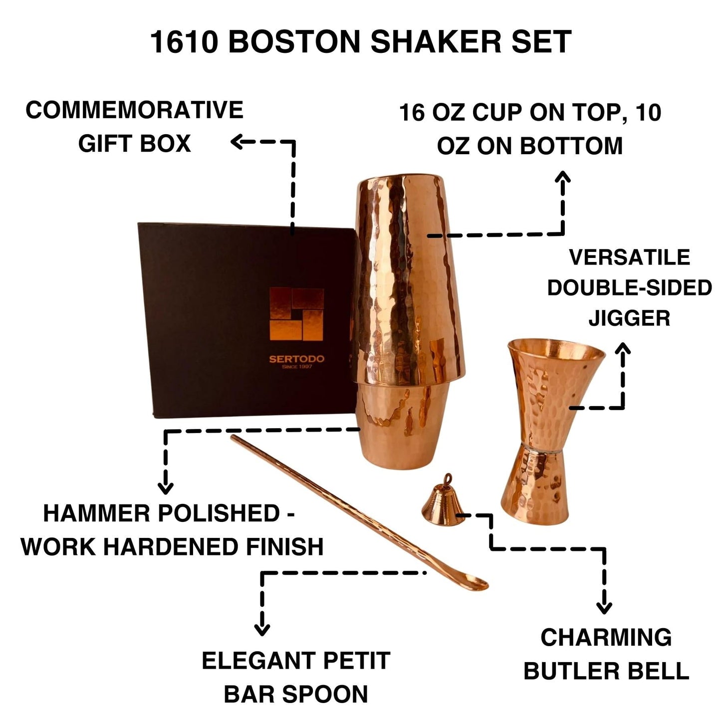 1610 Boston Shaker Set (Handmade)