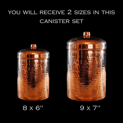 Copper Kitchen Canisters 2 Piece (handmade!)