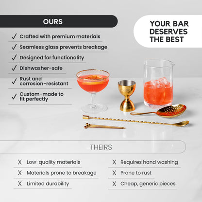 Stainless Steel 10-Piece Stirred Craft Cocktail Set