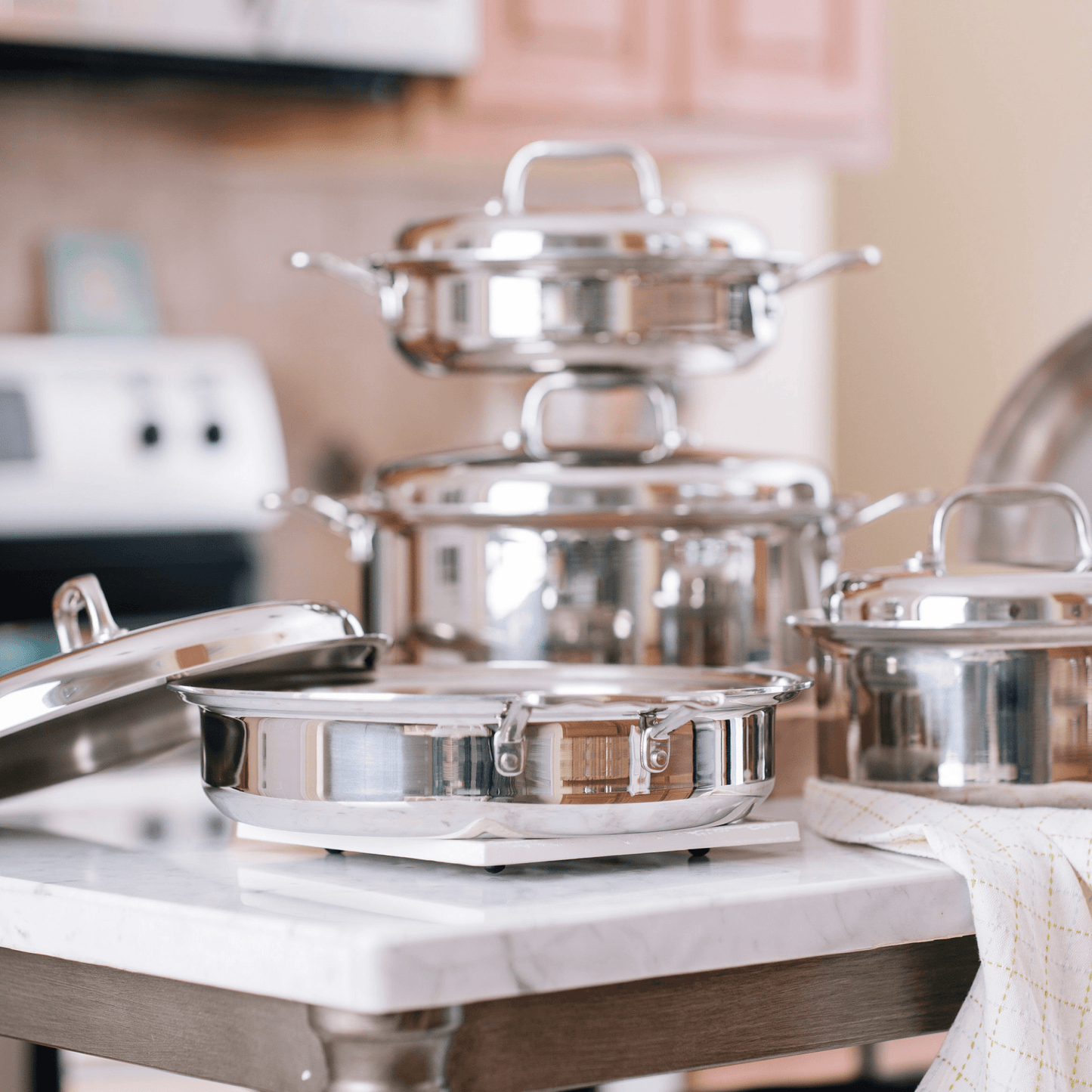 Home Chef Set - 9 Piece Stainless Cookware