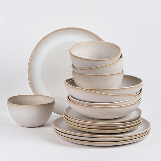 Egg Back Home Sand Storm Stoneware Dinnerware Set