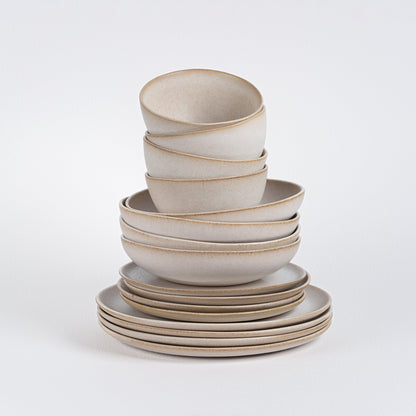 Egg Back Home Sand Storm Stoneware Dinnerware Set