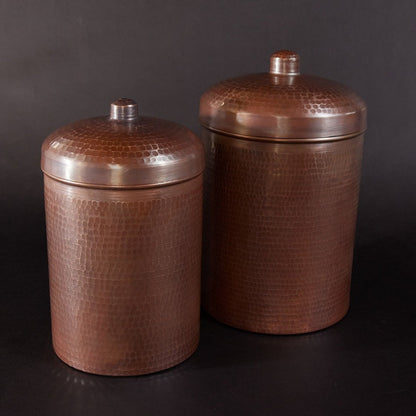 Copper Kitchen Canisters 2 Piece (handmade!)