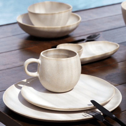 Egg Back Home Sand Storm Stoneware Dinnerware Set