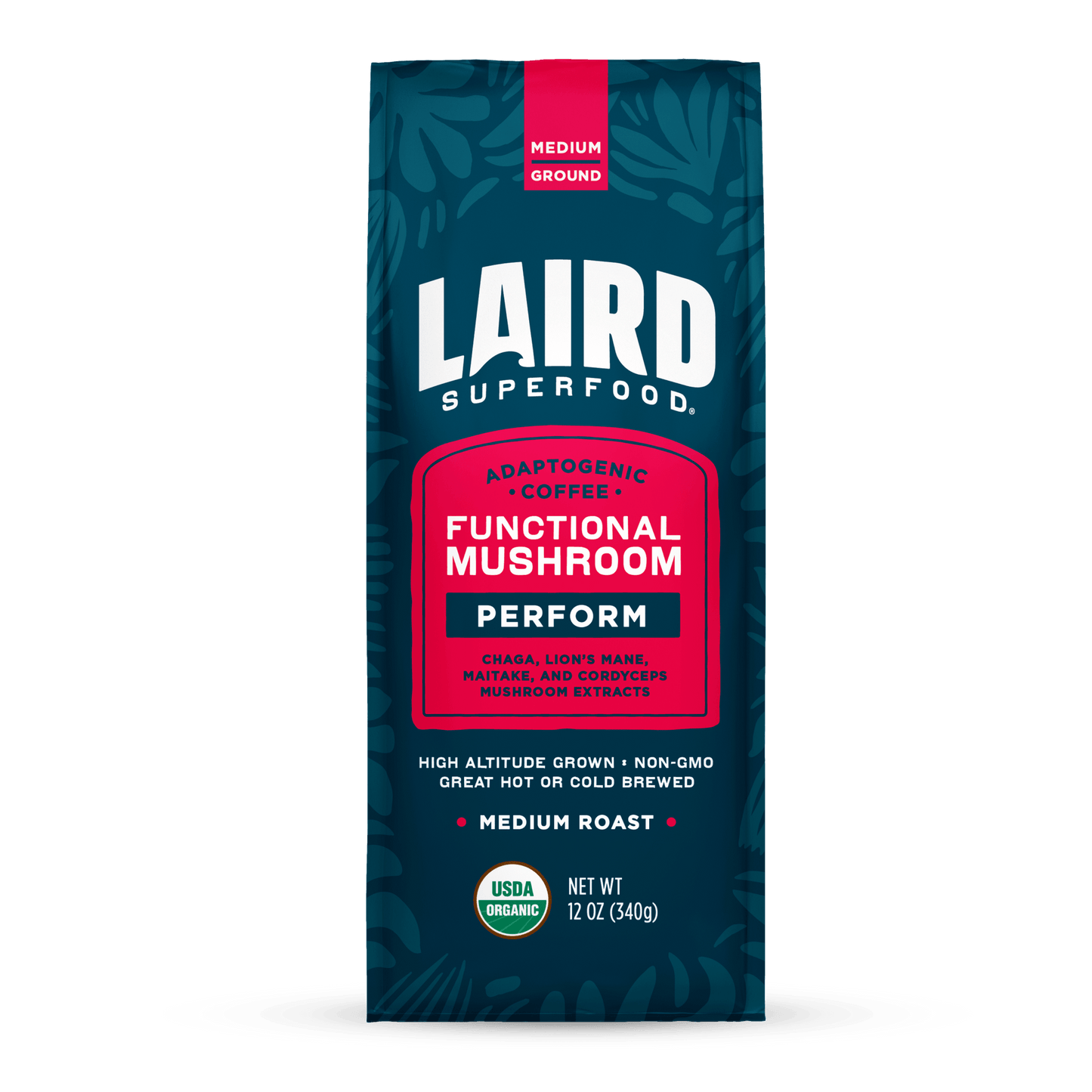 Organic PERFORM Functional Mushroom Coffee - Medium Roast Ground