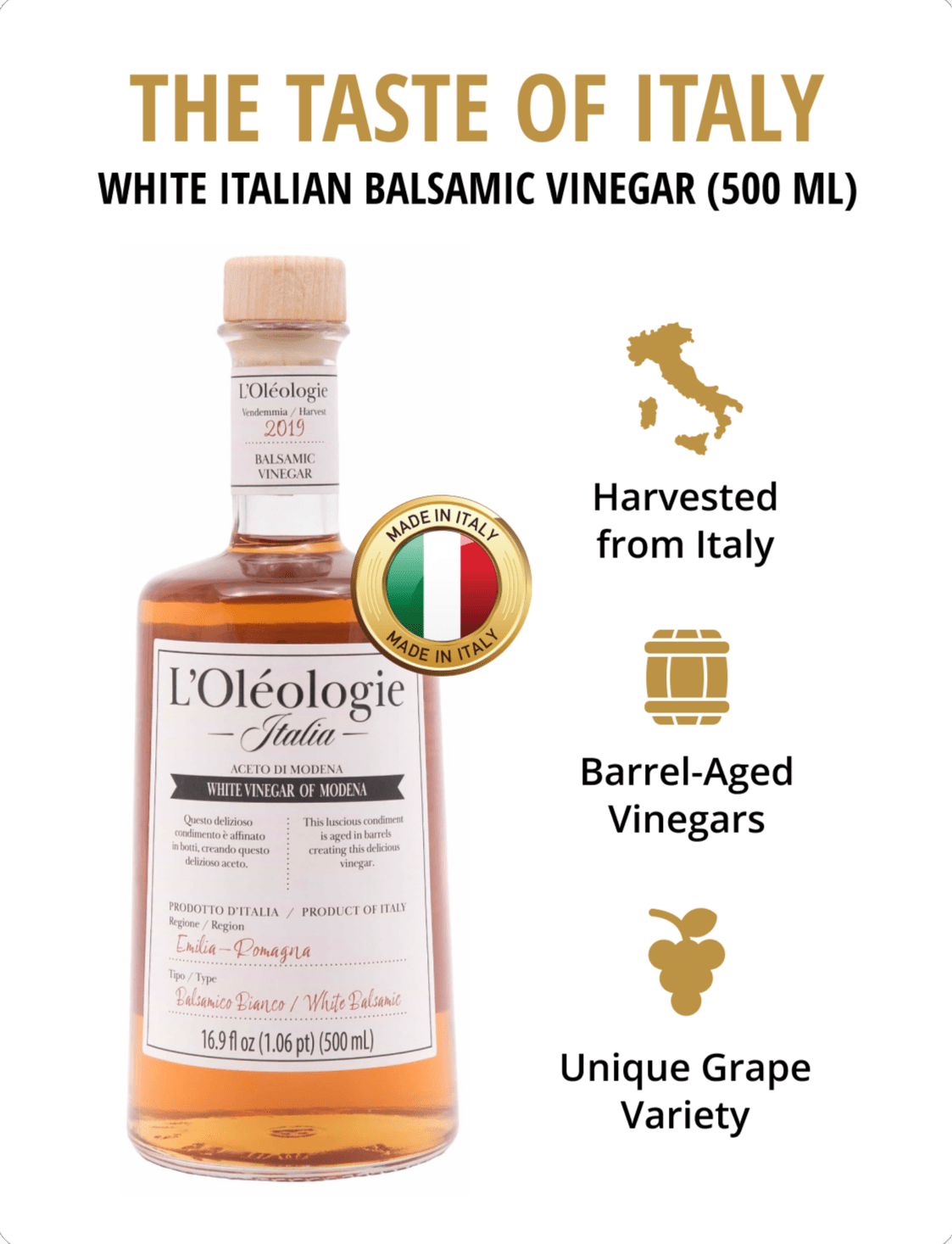 L'Oléologie Italian Oil & Vinegar 500ml 2 Pack