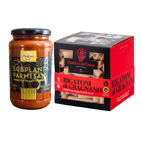 The Comfort Seeker Combo – Eggplant Parmesan Sauce & Gragnano Rigatoni