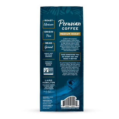 Organic Peruvian Medium Roast Ground Coffee