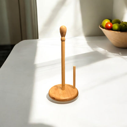 Bamboo Kitchen Paper Towel Holder