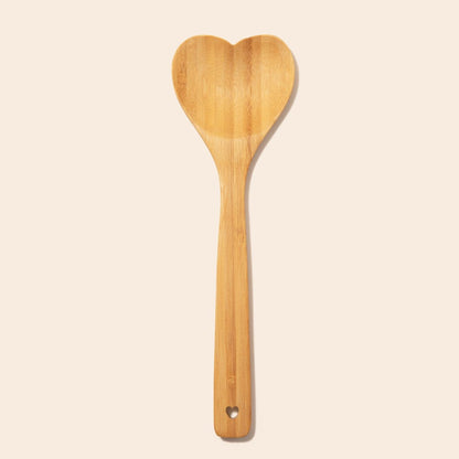 Bamboo Utensil Spoon | Heart Shaped