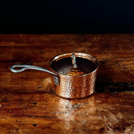 Petite French Copper Butter Pot With Lid (Handmade)