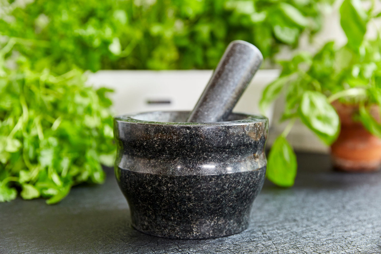 Cole & Mason Black Granite Mortar & Pestle 5" - 8lb