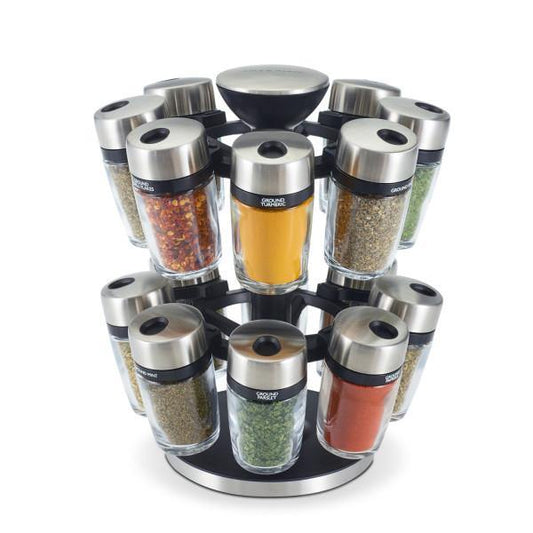 Cole & Mason Cambridge Herb & Spice Rack 16 Jar Carousel