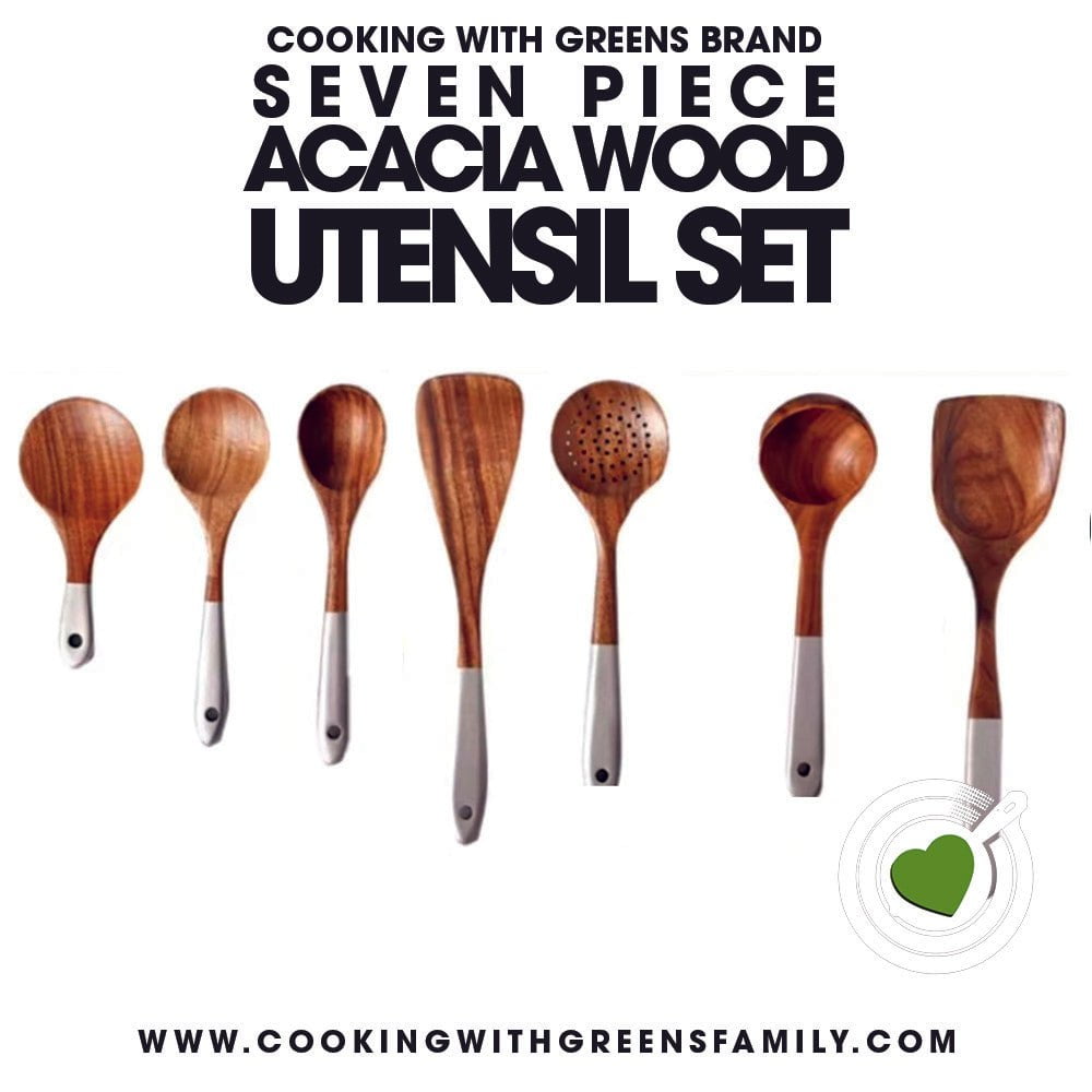 7 PIECE ACACIA WOOD UTENSIL SET (FREE SHIPPING)