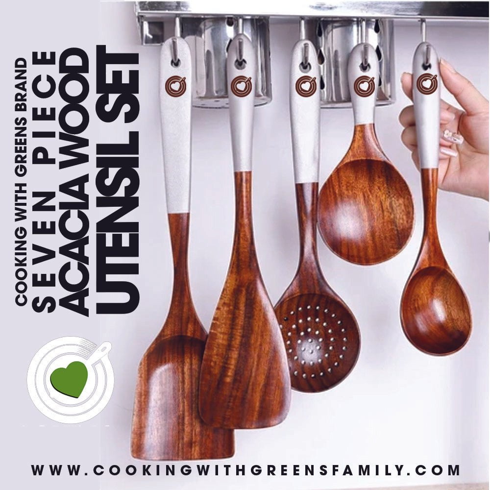 7 PIECE ACACIA WOOD UTENSIL SET (FREE SHIPPING)