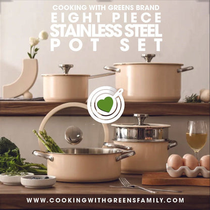 CWG 9 PIECE STAINLESS STEEL POT SET (FREE SHIPPING)