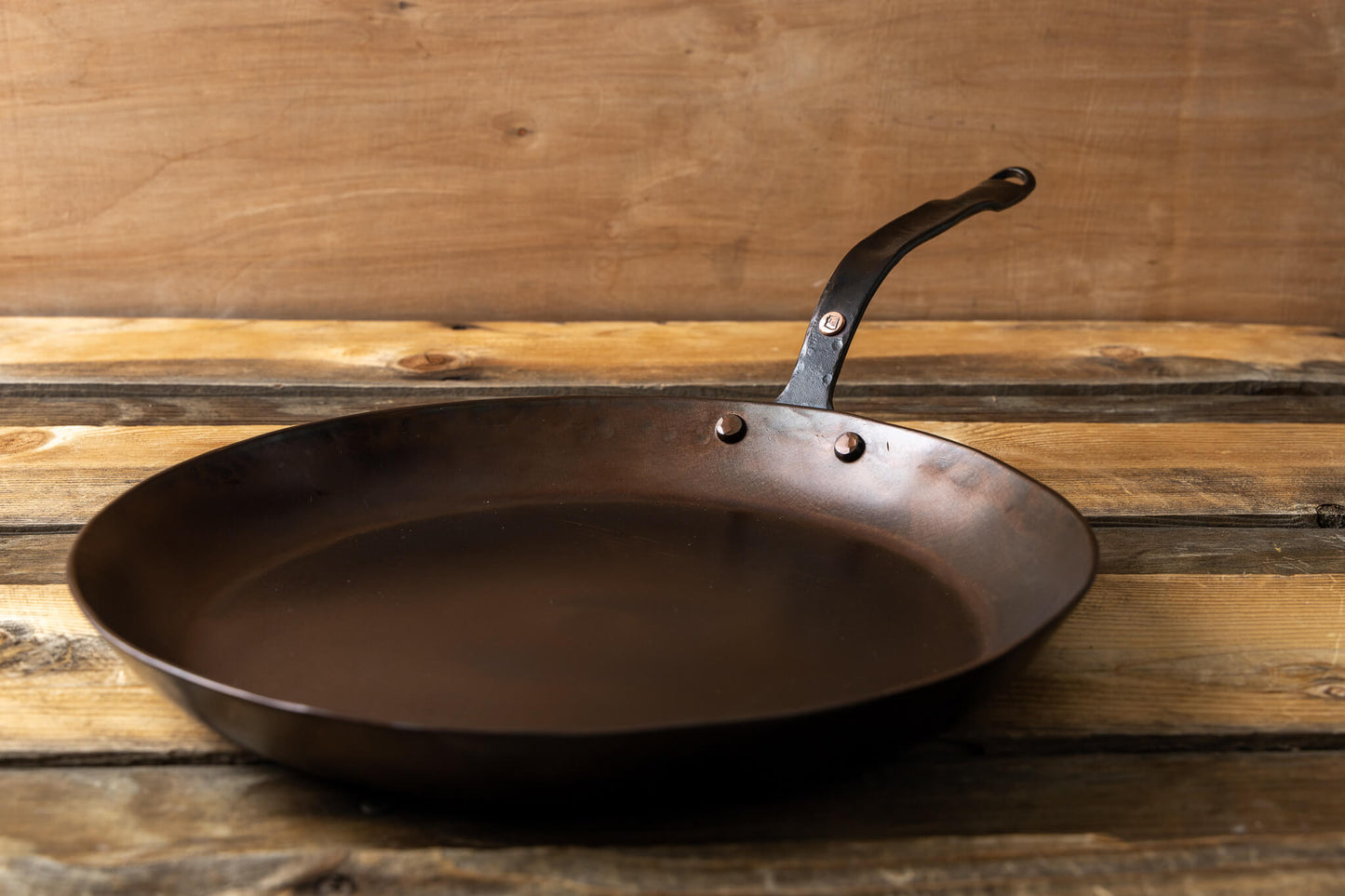 12" Round Carbon Steel Skillet (Hand Forged!)