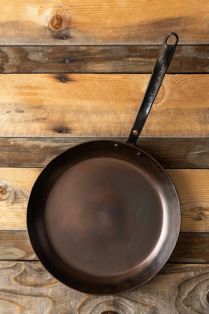 12" Round Carbon Steel Skillet (Hand Forged!)