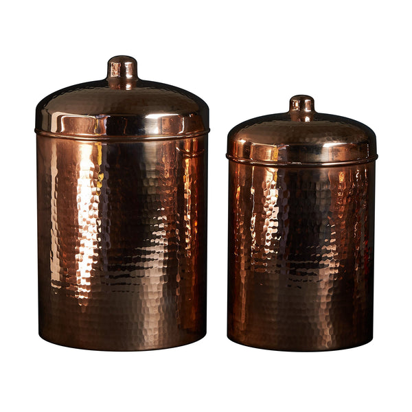 Copper Kitchen Canisters 2 Piece (handmade!)