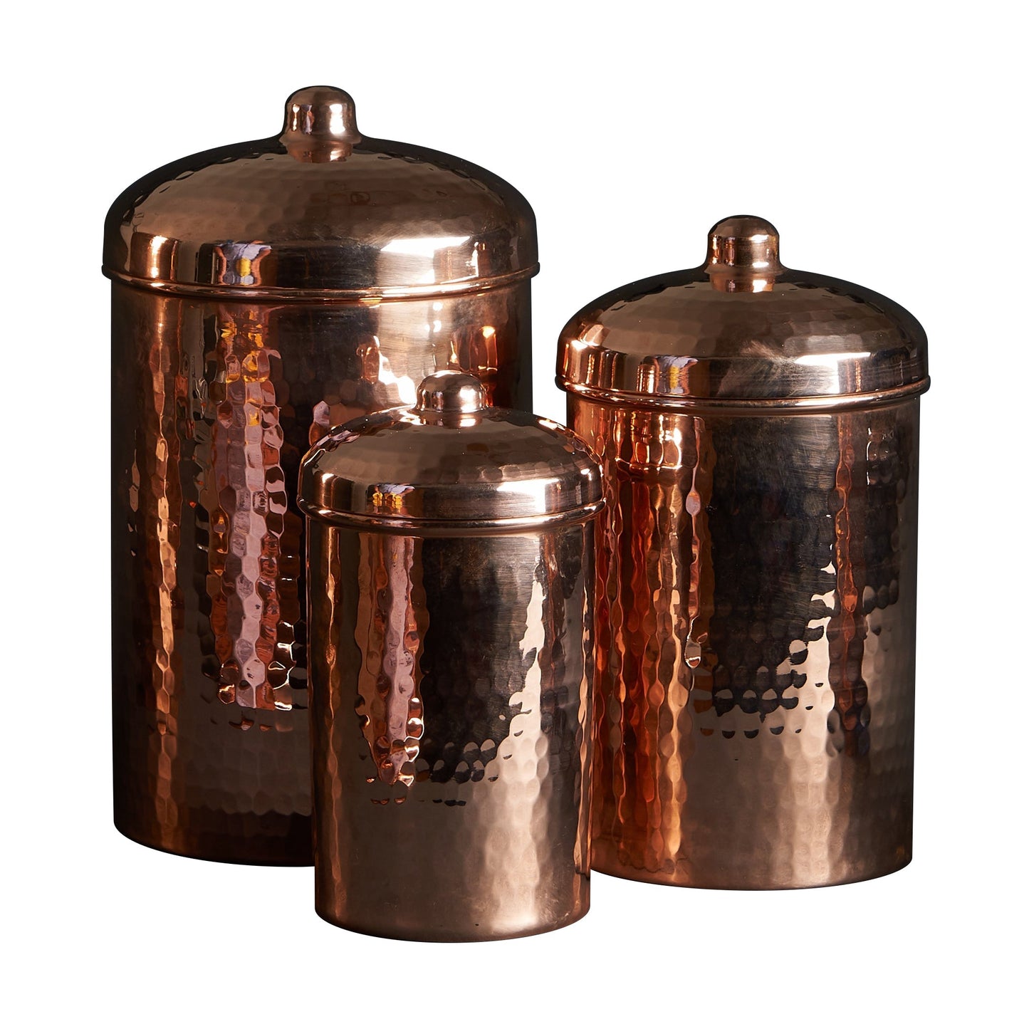 Copper Kitchen Canisters (handmade)- 3 Piece