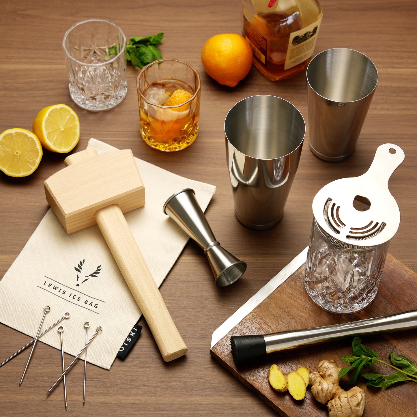 17-Piece Stainless Steel Barware Set