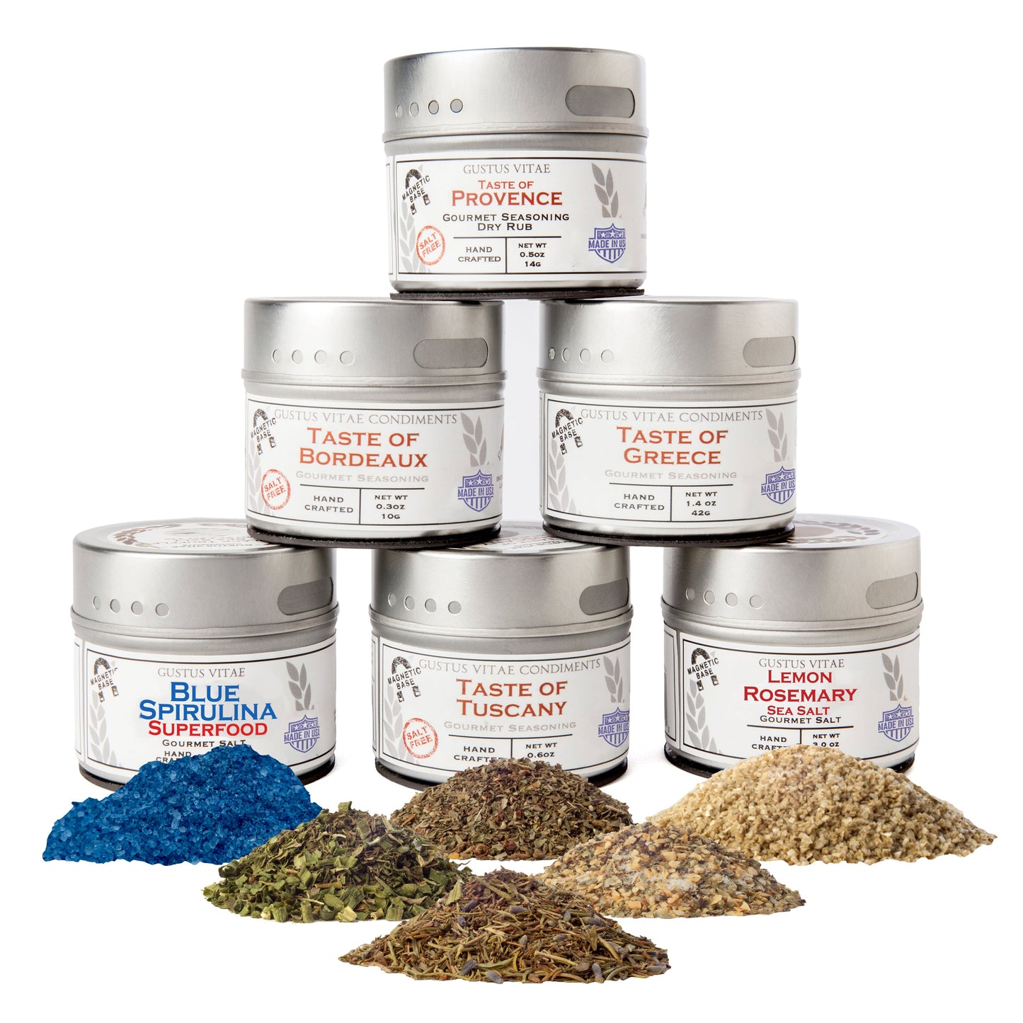 Luxury Gourmet Seasoning and Sea Salt Collection - 6 Tins