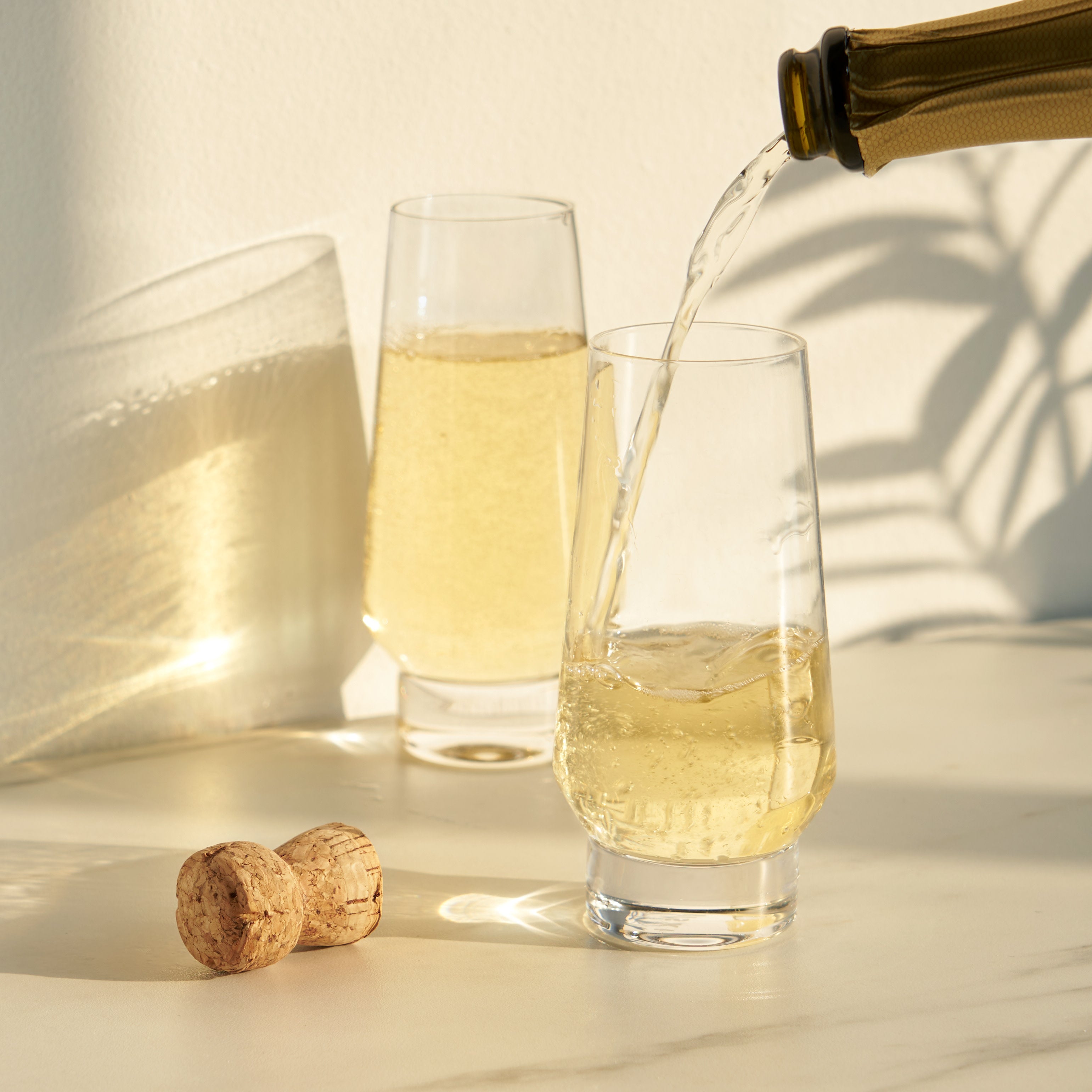 Raye Heavy Base Stemless Champagne Flutes - Thumbnail 4