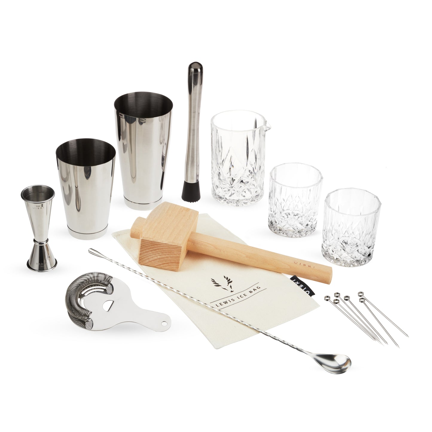 17-Piece Stainless Steel Barware Set