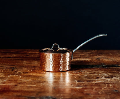 Petite French Copper Butter Pot With Lid (Handmade)