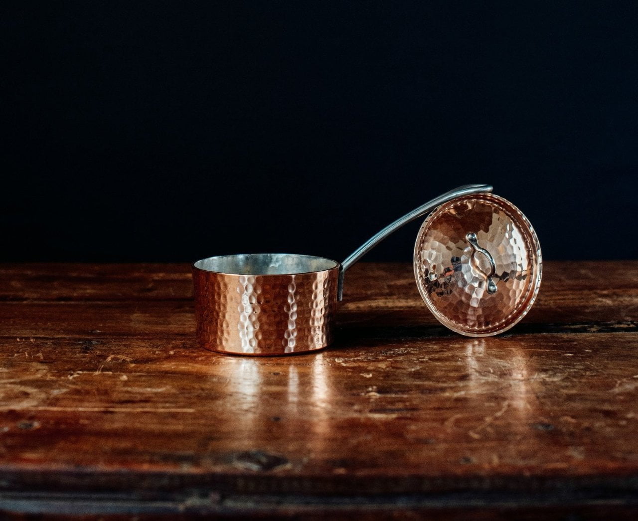 Petite French Copper Butter Pot With Lid (Handmade)