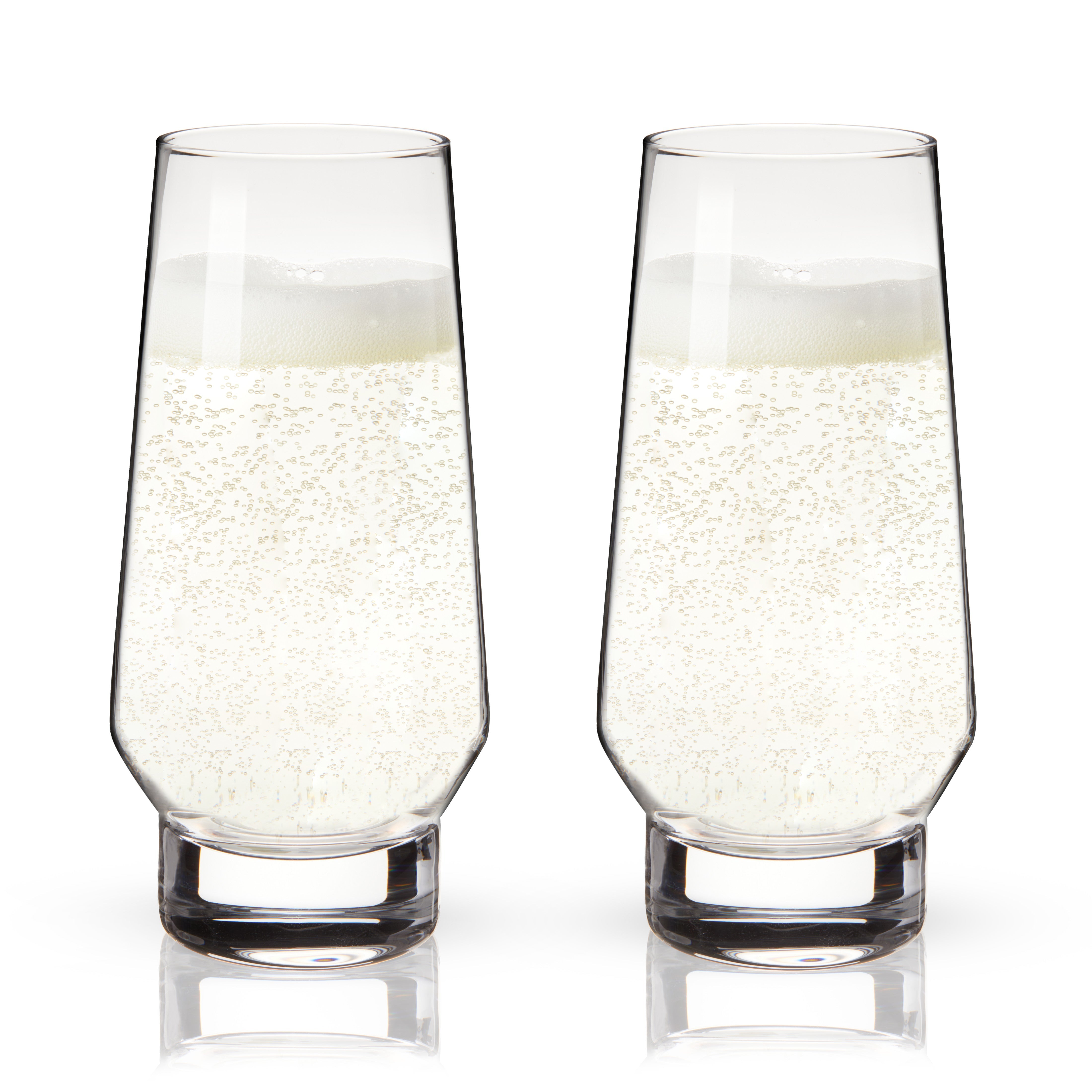 Raye Heavy Base Stemless Champagne Flutes - Thumbnail 2