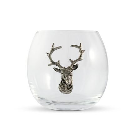 Elk / Deer Stemless Wine Glass