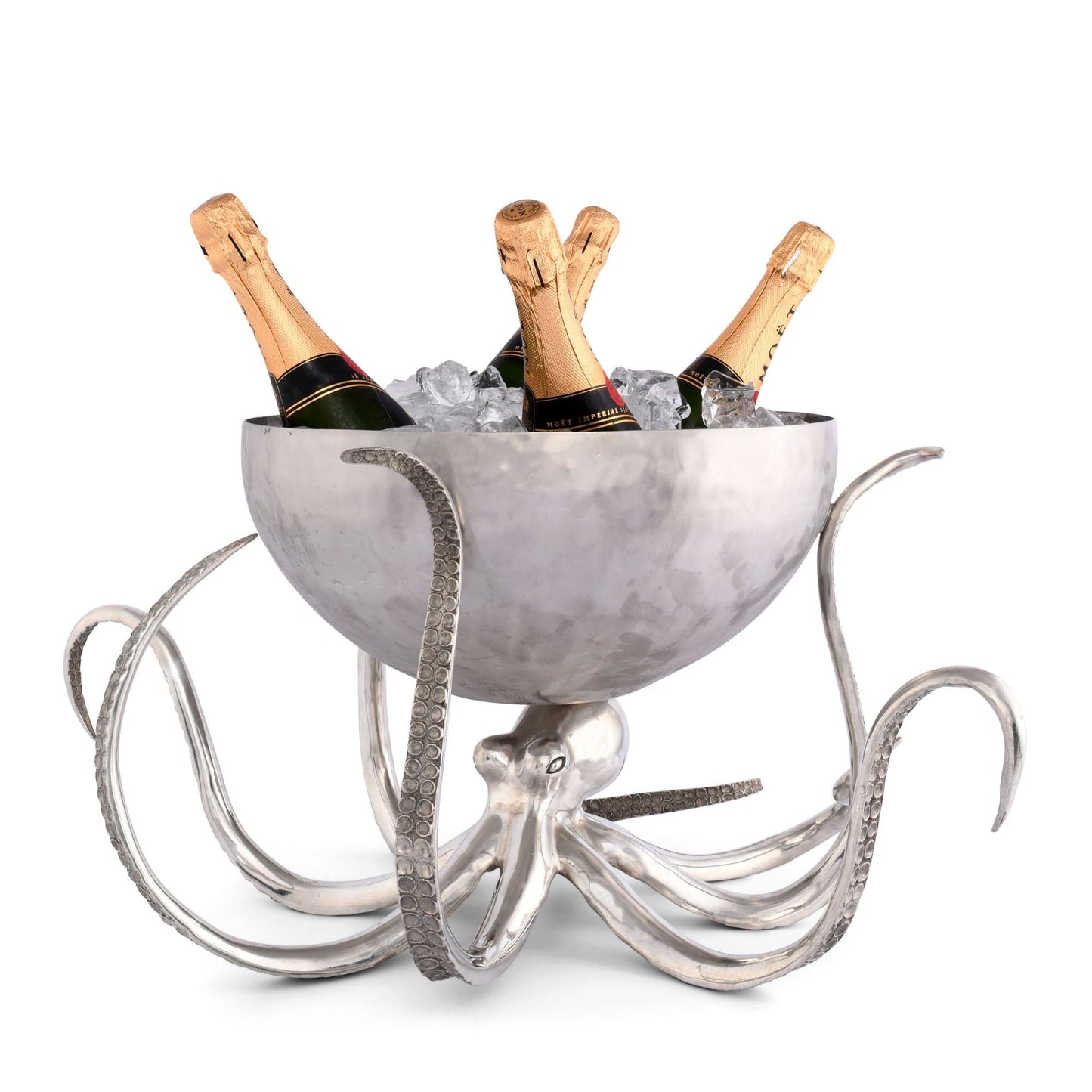 Octopus Pewter Steel Ice Tub Punchbowl