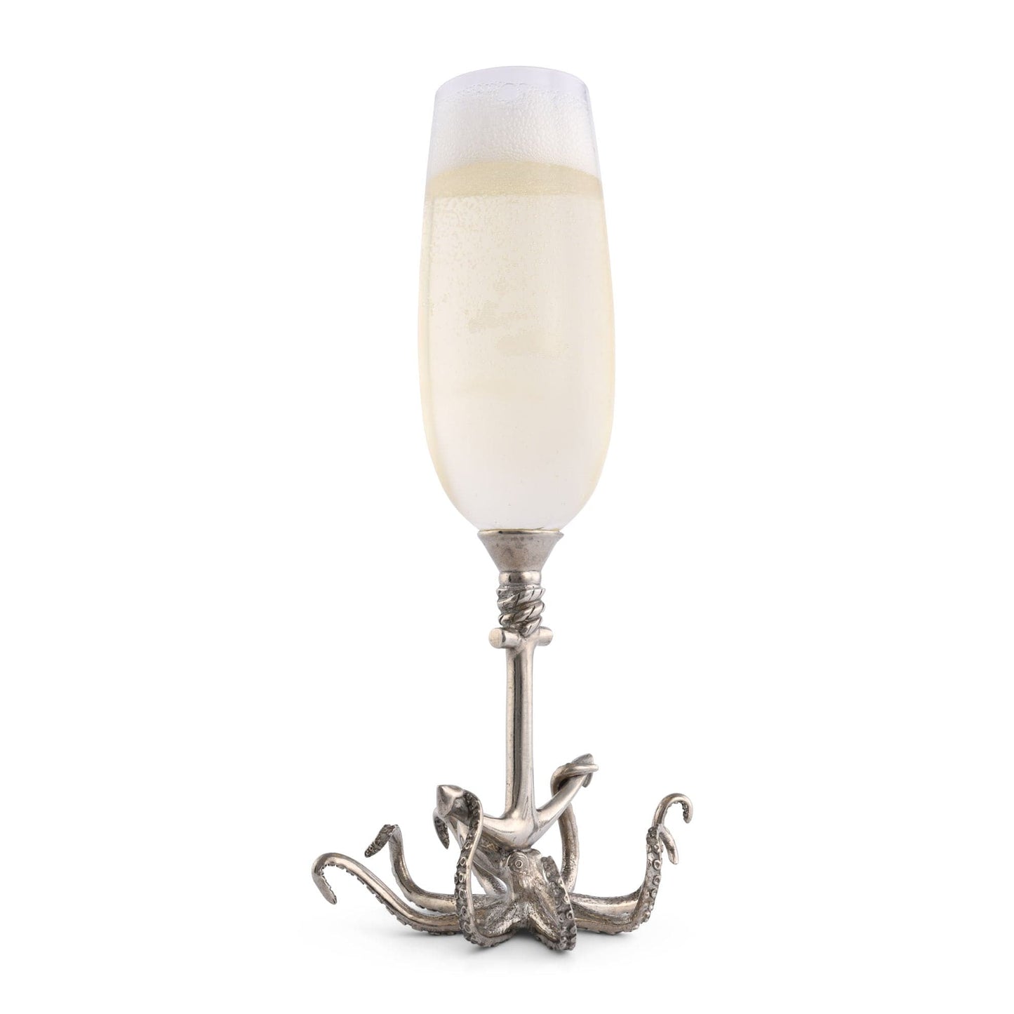 Octopus Pewter Stem Champagne Flute