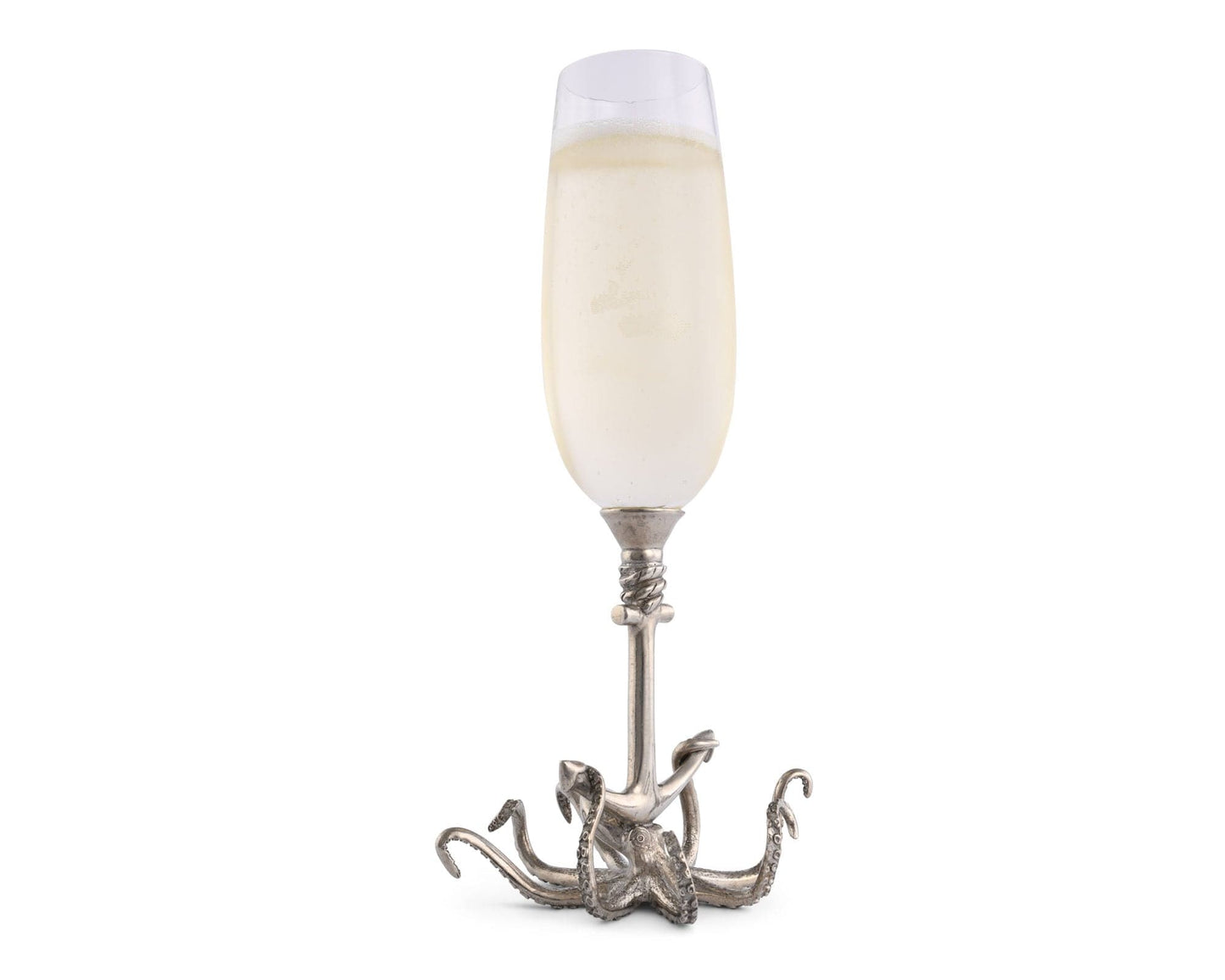 Octopus Pewter Stem Champagne Flute