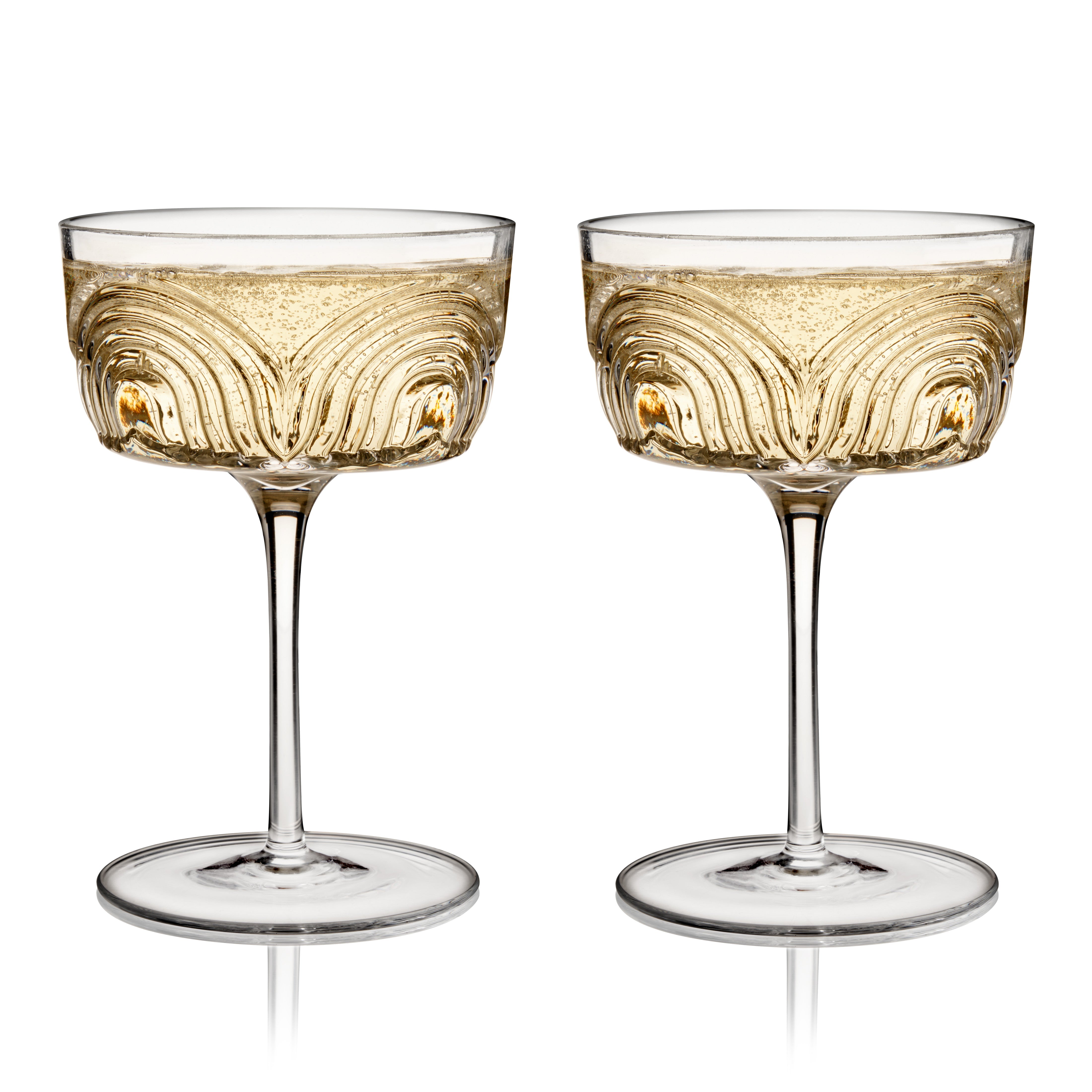 Viski Beau Crystal Cocktail Coupes - Thumbnail 2
