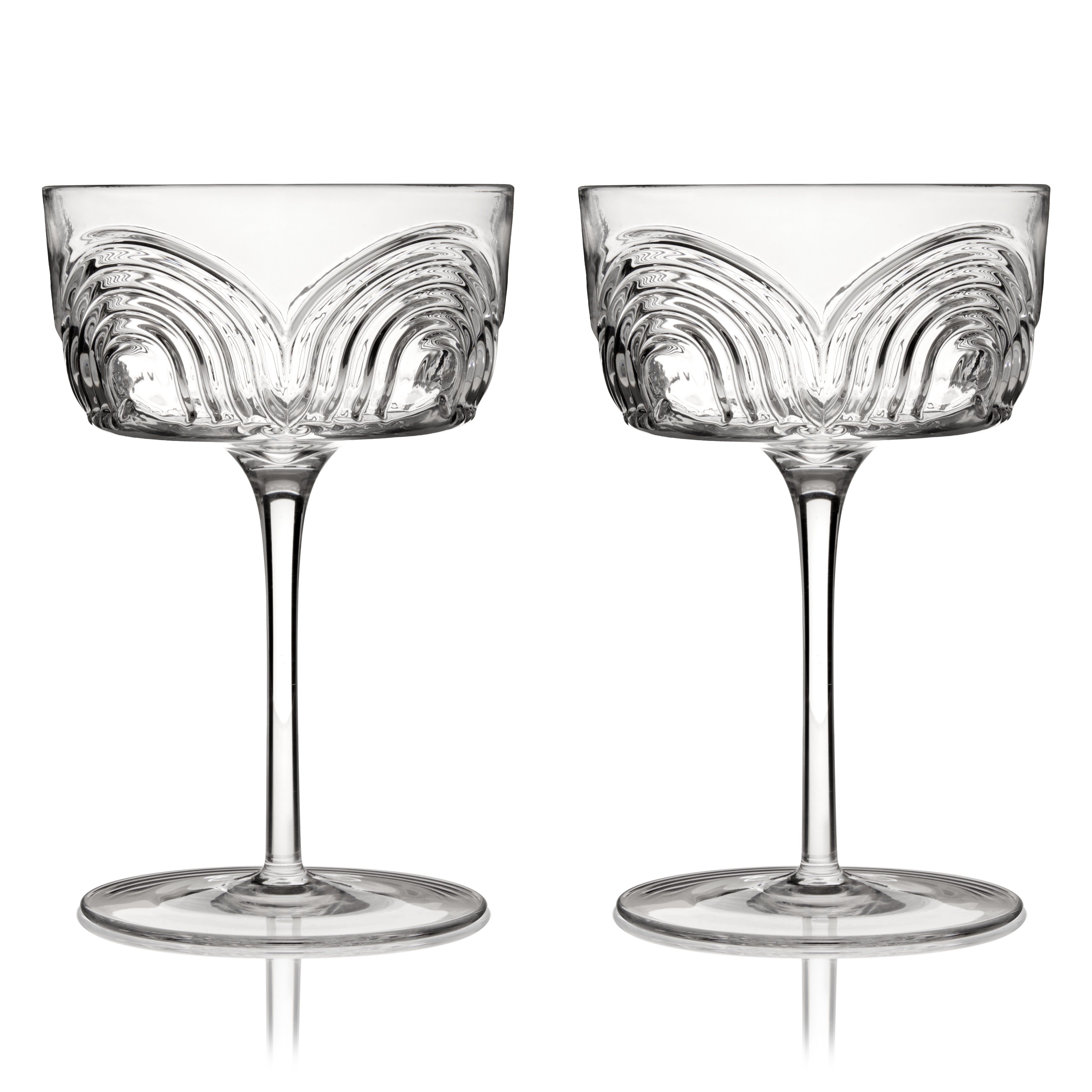Viski Beau Crystal Cocktail Coupes - Thumbnail 5