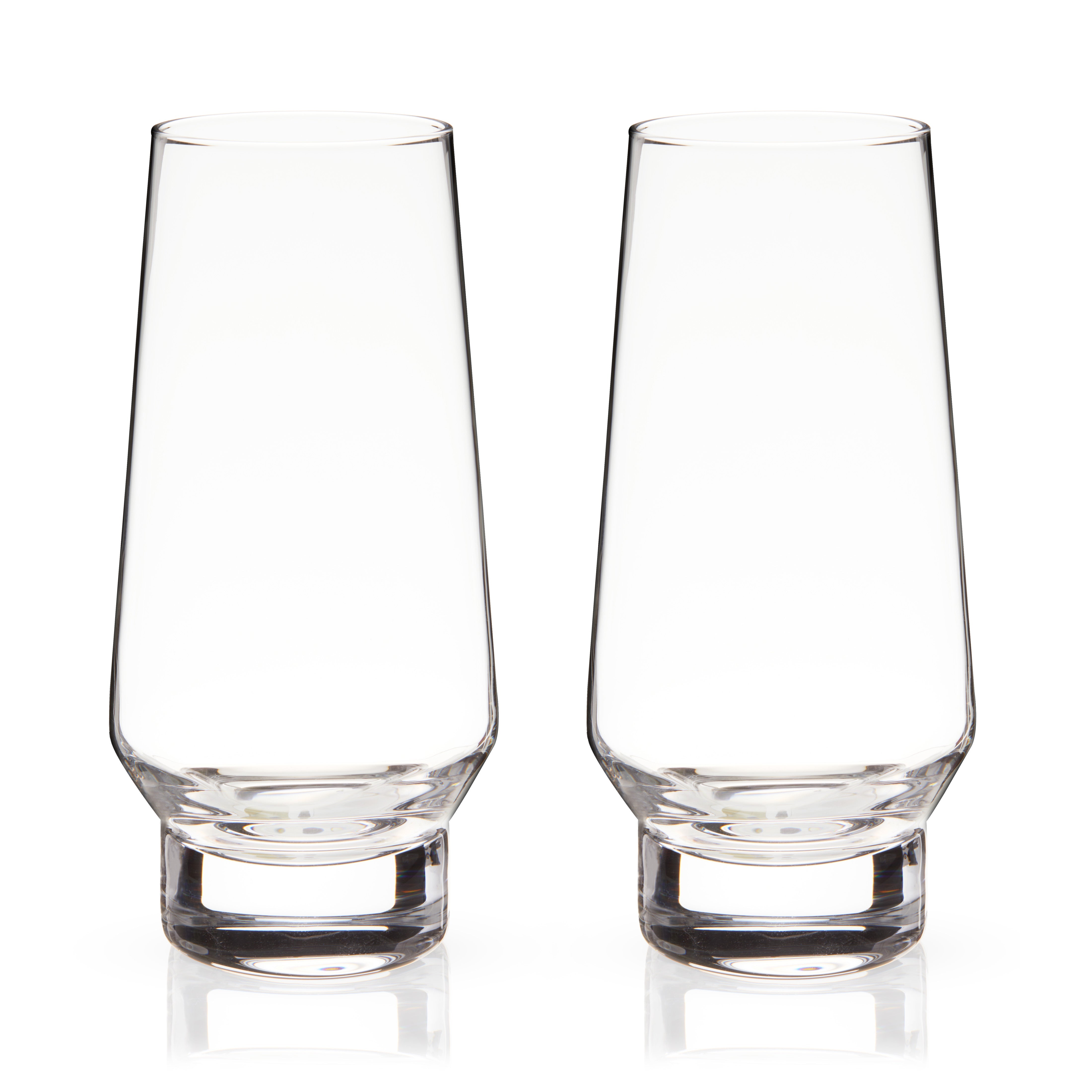 Raye Heavy Base Stemless Champagne Flutes